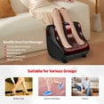 thumbnail image 4 of Costway Shiatsu Foot & Calf Massager W/ Compression Kneading Heating & Vibrating Red, 4 of 10