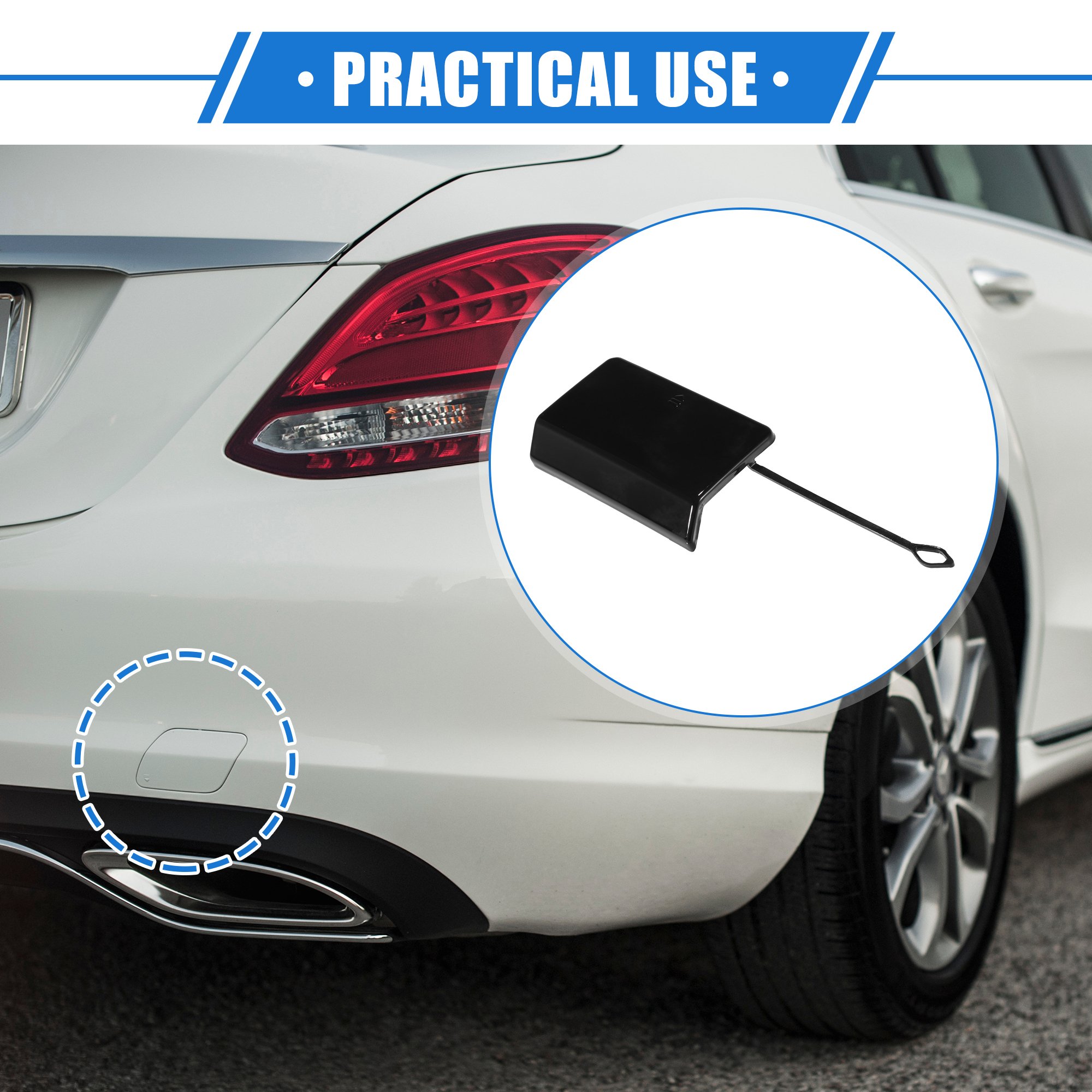 Unique Bargains Car Tow Hook Eye Cover Cap for Mercedes-Benz E550 2010-2013