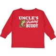 thumbnail image 3 of Inktastic Uncle's Fishing Buddy with White Text Boys Long Sleeve Toddler T-Shirt, 3 of 5