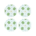 thumbnail image 2 of Kll Octagon Drink Coasters Set Of 4,Pu Leather Absorbent Coasters Set Decorative Coffee Cup Coasters Housewarming Gift For Home Decor-Kawaii Frogs, 2 of 9
