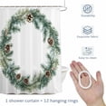 thumbnail image 4 of Pine Shower Curtain for Bathroom, Pine Cones Waterproof Cloth Fabric Bathroom Accessories Set with 12 Rust Proof Plastic Hooks, 54"x78", 4 of 9
