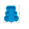 thumbnail image 3 of 2 Pack 3d Bear Shaped Novelty Silicone Cake Pan For Kids Blue, 3 of 3