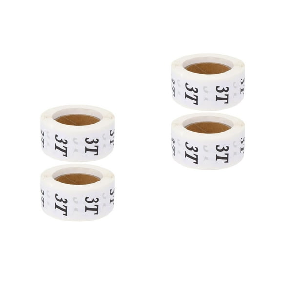 4 Rolls Sticker Labels Custom Clothing Size Stickers Different Sizes