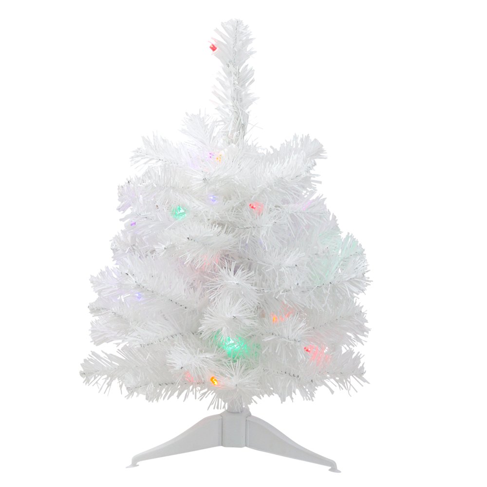 1.5' PreLit Frosted Artificial Christmas Tree Multicolor Lights