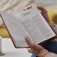 thumbnail image 4 of Nkjv, Compact Center-Column Reference Bible, Dark Rose Leathersoft, Red Letter, Comfort Print, (Hardcover), 4 of 9
