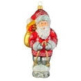 thumbnail image 2 of Nordic Walking Santa with Ski Pole Polish Glass Christmas Tree Ornament Poland, 2 of 3