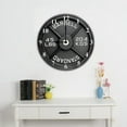 thumbnail image 2 of Barbell Wall Clock Gym Wooden Wall Clocks Barbell Weight Plate Fitness Wall Decor Home Gym Decor for Bedroom Living Room Kitchen School Office 10 Inches Silent Non Ticking, 2 of 5