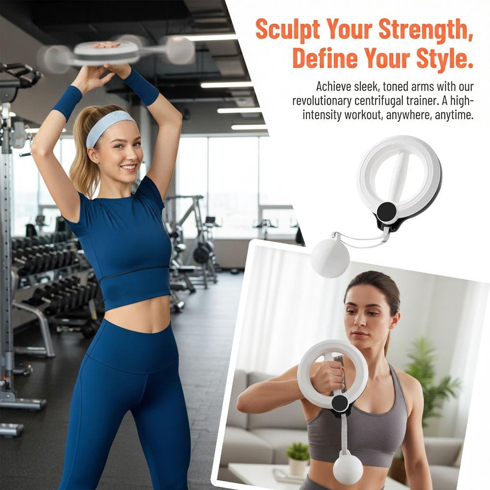 Arm Workout for Women and Men, 360° Hand-Crank Forearm Trainer, Shoulders and Arm Muscle Training Fitness Equipment, Chest Trainer and Forearm and Wrist Hand Exerciser