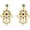Hamsa Hand-Gold, variant on Evil Eye Hamsa Hand Earrings Stud 18K Gold Plated Sterling Silver Dangle Drop Jewelry for Women