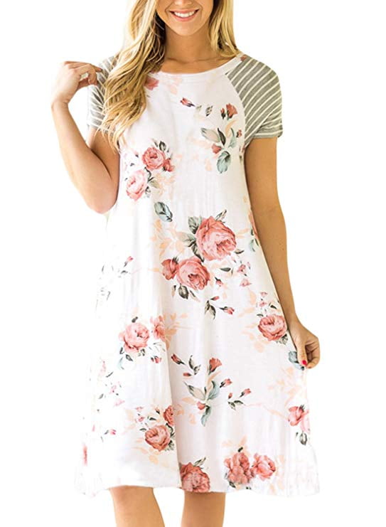 flower t shirt dress