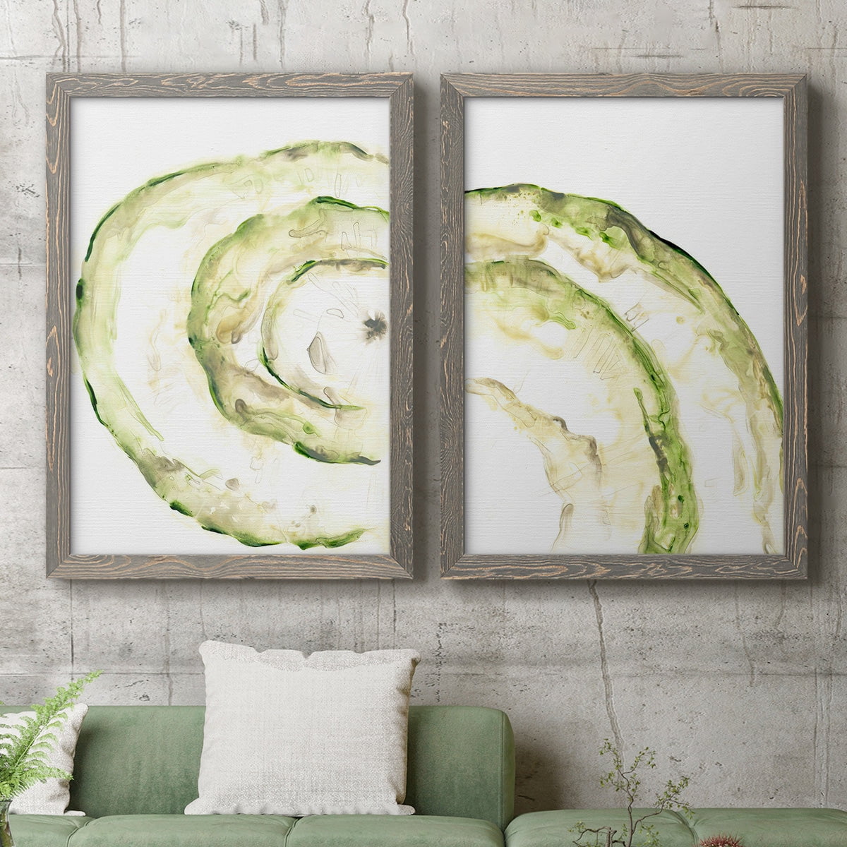 Lichen Halo V - Premium Framed Canvas 2 Piece Set - Ready to Hang