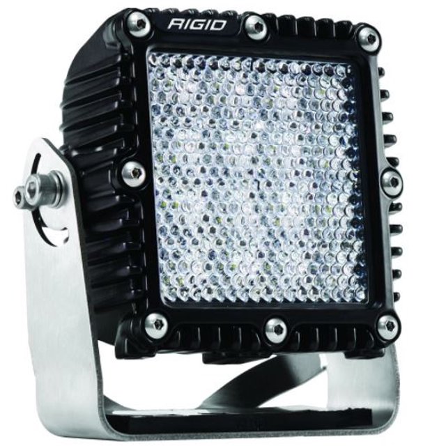 Rigid Lighting Driving/Fog Light 244513 Driving/Fog Light; Q-Series; LED Bulb; Clear Bulbs; 7 Inch Square; 123 Watt Bulbs Amp Draw 8.8 AMP; Diffused Flood Beam; 12672 Raw Lumens