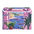 thumbnail image 7 of Yayeee Collapsible Cube Storage Bin with Lid Fabric Closet Decorative Basket with Handles, Purple Window Scene, 7 of 7