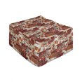 thumbnail image 1 of City Rectangle Pouf, Landscape Illustration with Tile Roof Pattern Urban Architecture Ornamental Design, Under Desk Foot Stool for Living Room Office Ottoman with Cover, 25", Multicolor, by Ambesonne, 1 of 4