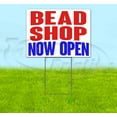 thumbnail image 1 of Bead Shop Now Open (18" x 24") Yard Sign, Includes Metal Step Stake, 1 of 6