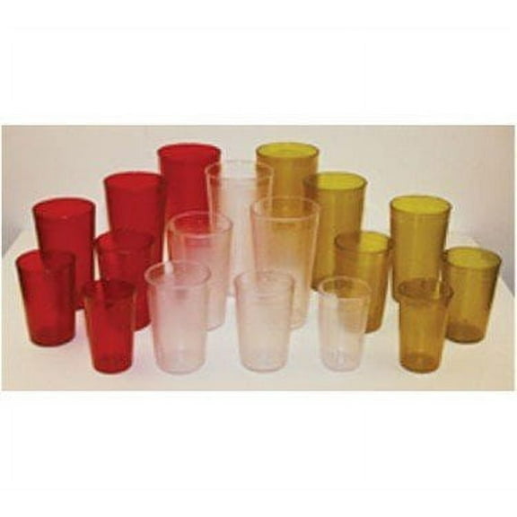 Stackable Restaurant Style 16OZ Amber Pebbled Tumblers