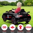 thumbnail image 4 of Telyswee 12V Ride on Car for Kids with Remote Contorl, 35W*2 Motors Battery Powered Sports Car, Sound, LED Headlights, One Button Assemble Wheels, Music for 3-8 Years Boys Girls Gift, 4 of 8