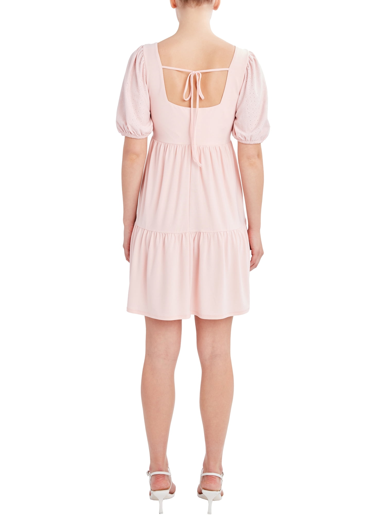 BCBG Paris Women's Knit Eyelet Sleeve Dress - Walmart.com