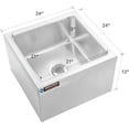 thumbnail image 5 of Durasteel Stainless Steel Floor Mount Mop Sink SE2424FM, 5 of 6