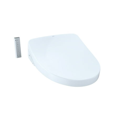 TOTO SW3054AT40#01 S550e WASHLET+ & Auto Flush Ready Electronic Bidet Toilet Seat w/ EWATER+ & Auto Open & Close Classic Elongated Lid (Cotton White)