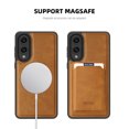 thumbnail image 2 of Allytechgroup Slim Case for Samsung Galaxy S25 Edge, PU Leather Support Wireless Charging Shockproof Magentic Protective Rugged Heavy Duty Durable Cover Case for Samsung Galaxy S25 Edge, Brown, 2 of 7