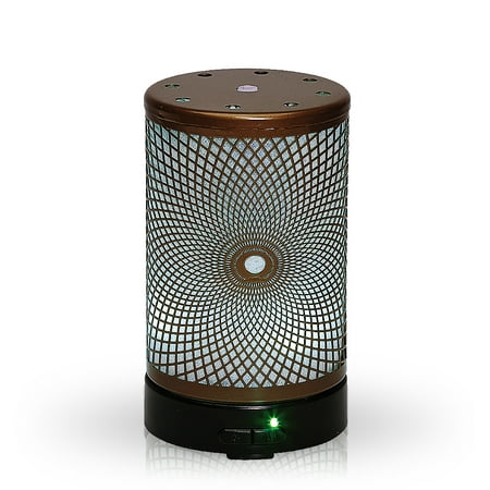 Aromar 100 mL Ultrasonic Metal Cosmos Essential Oil and Scented Oil Diffuser (Gold)