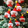 Gcvizuso Christmas Hats, Santa Hat, Red Hat Led Snowman String