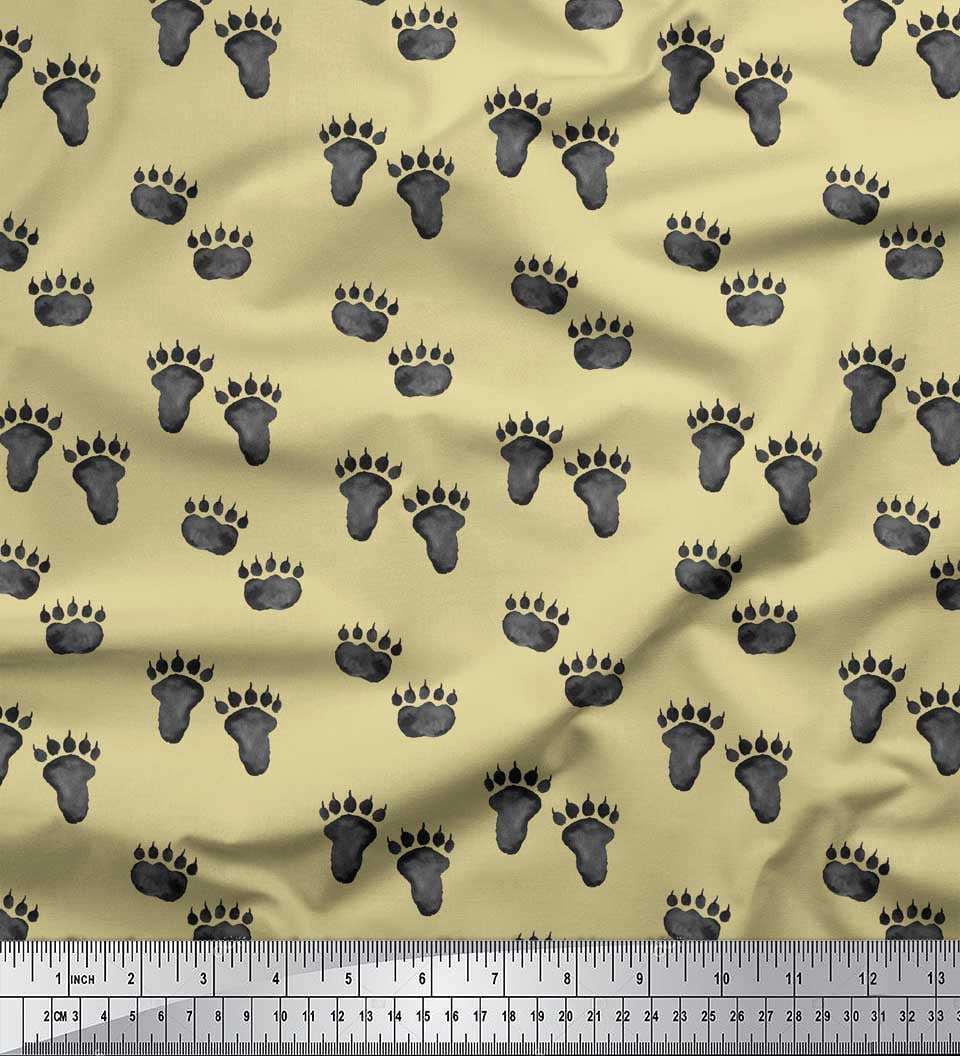 Bear Medicine Turquoise Satin Fabric By the Yard Pre Order