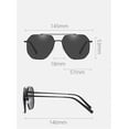 thumbnail image 3 of Polarized Men's Metal Sunglasses Vacation Beach Decorative Glasses (Color : D, Size : Medium), 3 of 4