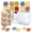 Clear, variant on 20 Pack Reusable Snack Containers with Lids - Double Compartment Condiment Snack Pack Containers with 20 Forks, Microwave Safe Portion Control Containers for Meal Prep, Take-out, Party & Travel
