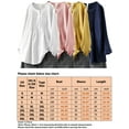 thumbnail image 5 of Oucaili Ladies T-shirt Crew Neck Tops Pleated Blouses Casual Tunic Blouse Dailywear Pullover Yellow S, 5 of 5