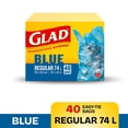 thumbnail image 1 of Glad Sacs de Recyclage Bleus - Réguliers 74 Litres -, 1 of 5