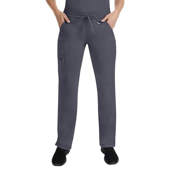 Healing Hands Purple Label Scrub Pants for Women Drawstring with 6 Pockets Pewter 2XL