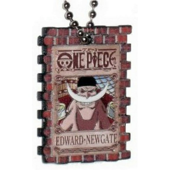 One Piece Wanted Portrait Edward Newgate Charm Keychain