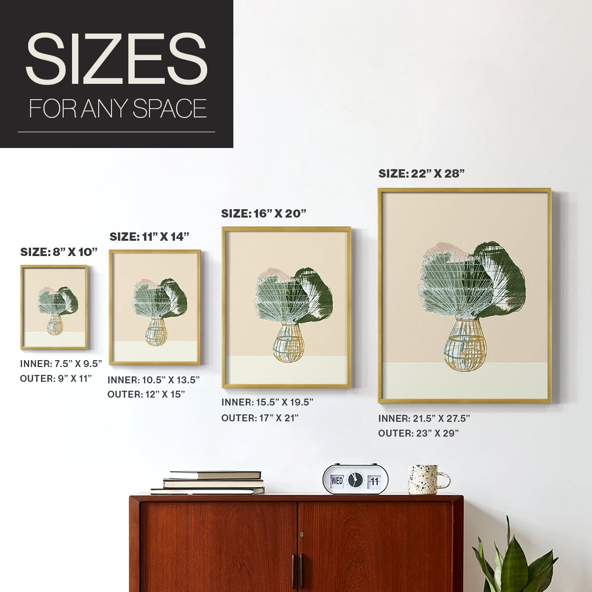 Woven Tropical Leaf II Framed Print - Solid Wood in Single Picture Frame Solid Wood 2 Framed Print