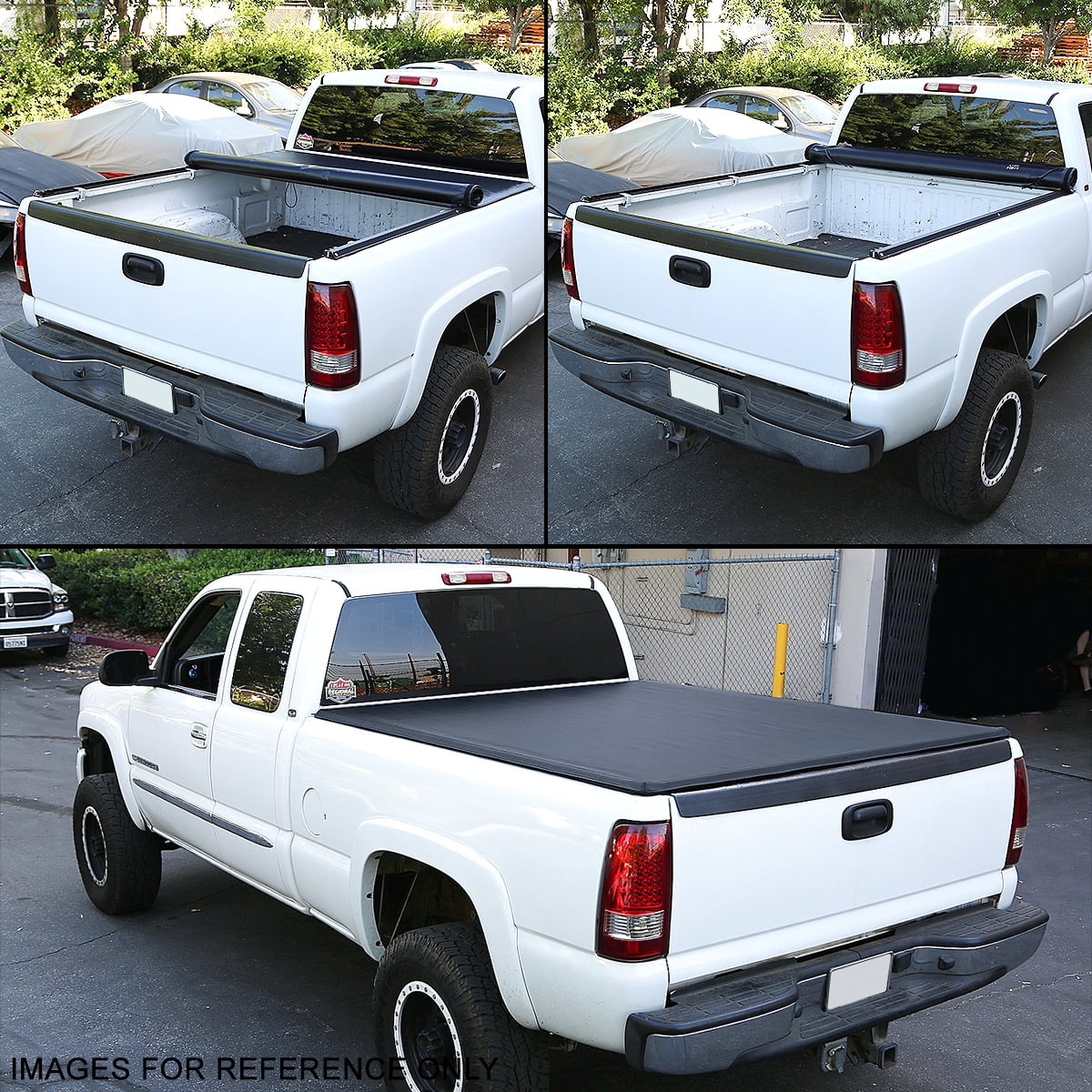 DNA Motoring  For 07-21 Toyota Tundra Truck 6.5 Ft Short Bed Soft Vinyl Roll-Up Tonneau Cover