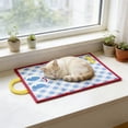 thumbnail image 5 of Pet Cooling Mat 22 Inch Cooling Pad for Small Cats Dogs Under 5 Lb Summer Sleeping Bed Crate Sofa Car Travel Indoor Outdoor Washable Breathable Portable Chill Pad Home Daily Comfort Pad Daily Use, 5 of 6