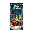 thumbnail image 2 of Christmas Gnome Door Cover, 35 x 71 inch Gnome Family Door Banner, Winter Snowy Hanging Cloth, Red Bow Pine Wreath, Front Door Backdrop, Porch Photo Background Prop, Christmas New Year Home Decor, 2 of 6