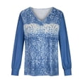 thumbnail image 4 of JURANMO Women Sparkly Long Sleeve Sequin Pullover Sweatshirt Top, 2025 Woman Trendy Cozy Golden Velvet Glitter Shirts Classic Solid Color V-neck Blouses Tops Lightweight, 4 of 7