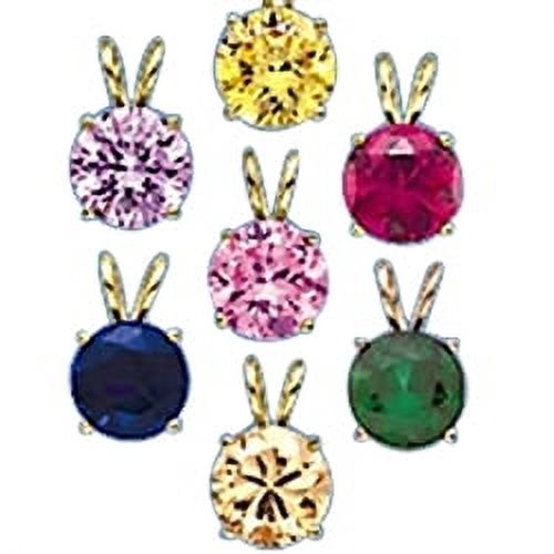 Diamond Essence Pendant with choice of Round Cut Colored Stone, 1.0 ct.t.w. - VPD1205- Lavender Essence