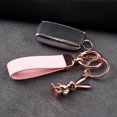 thumbnail image 5 of Sunjoy Tech Rabbit Keychain with Faux Leather Lanyard 3D Zinc Alloy Gift Mirror Shine Bunny Animal Key Ring Pendant Backpack Ornament, 5 of 5