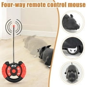 Remote Control Mouse Pet Toy, Realistic RC Rat for Cats to Chase, Interactive with 4 Channels