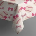 thumbnail image 5 of Pink Bows and Baseballs Pattern Square Tablecloth,Waterproof Square Table Cover,Wipeable Spillproof Washable Table Cover for Home Kitchen Party Decor 52"x52"(132x132cm), 5 of 6