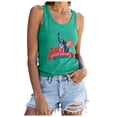 thumbnail image 6 of UngA USA 250 Shirt American Flag Patriotic Tank Tops for Women 4th of July Shirt USA Flag Stars Stripes Graphic Tank Tops Sleeveless Summer Tee (Green,XXXL), 6 of 8