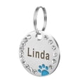thumbnail image 2 of SPRING PARK 25mm Personalized Dog Tags Pet ID Name Custom Engraved Cat Puppy Tag Paw, 2 of 7