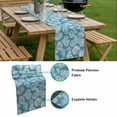 thumbnail image 5 of Ocean Conch Table Runner - 60 Inch Long, Kitchen Dining Table Runner Dresser Scarves, Coastal Teal Blue Shell Summer Beach Farmhouse Decor for Coffee Tables Wedding Party Banquet, 5 of 8