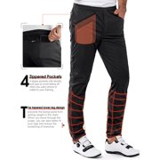 33,000ft Men's Waterproof Cycling Pants, Windproof Breathable Athletic Mountain Bike Pants Running Hiking Sweatpants Sports