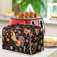 thumbnail image 3 of Yuyamidu Chicken 2 Slice Toaster Cover Sturdy Wide Slot Bread Maker Cover Rooster Kitchen Broiler Appliance Cover Flower Toaster Bag Dustproof Cover Easy to Clean, 3 of 7