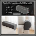 thumbnail image 3 of OHSIO Sectional Couch Covers, Wear Resistant Stretch Sofa Covers Washable Couch Cushion Covers Anti Slip Furniture Protector Slipcovers for Pets (1 Piece Armrest Cover, Dark Gray, Ripple Stripe), 3 of 7