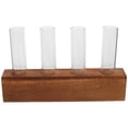 thumbnail image 1 of Shisuyan 1 Set Hydroponics Flower Tube with Wood Stand Glass Planter Plant Terrarium Flower Tube with Wood Rack, 1 of 9